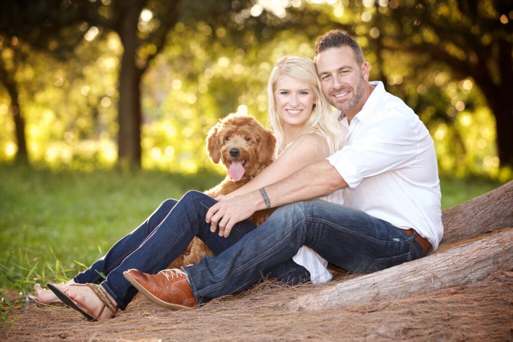 family photo shoot with dog in Tampa