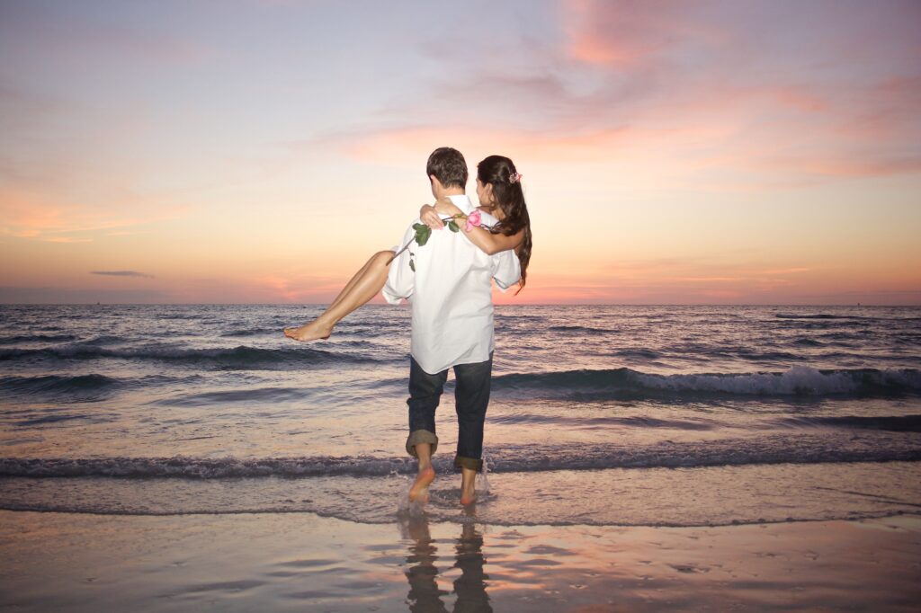 best beaches to take engagement pictures in Tampa - Sand Key Beach